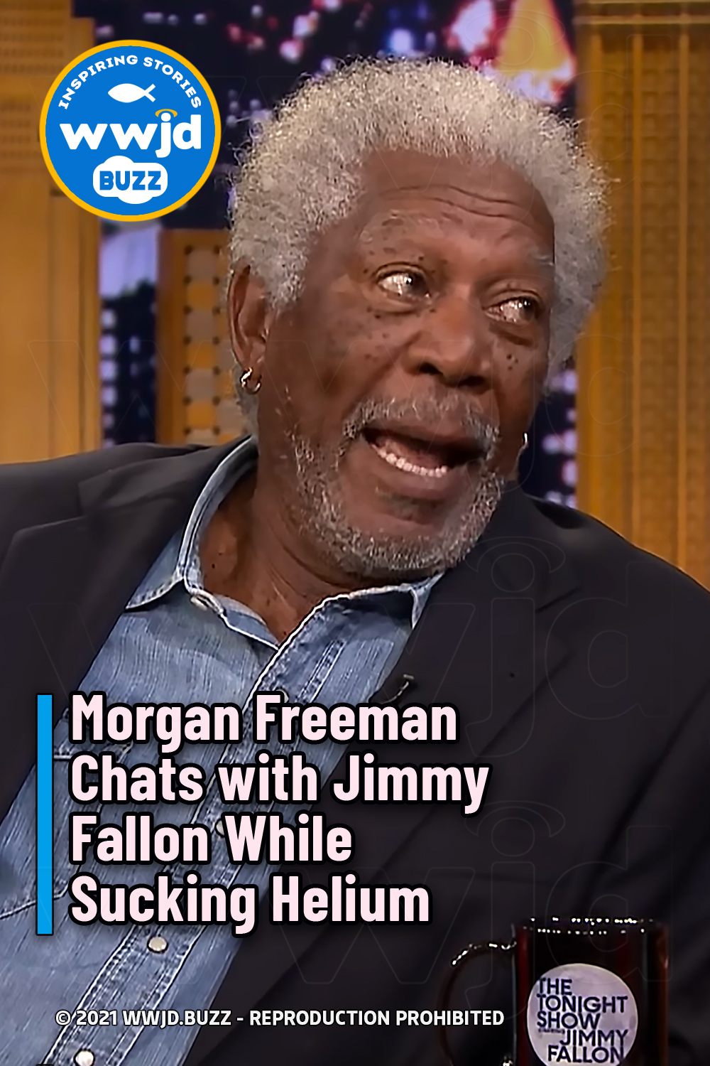 Morgan Freeman Chats with Jimmy Fallon While Sucking Helium