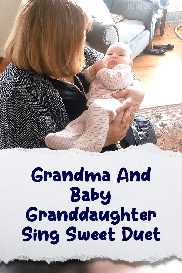 Grandma And Baby Granddaughter Sing Sweet Duet