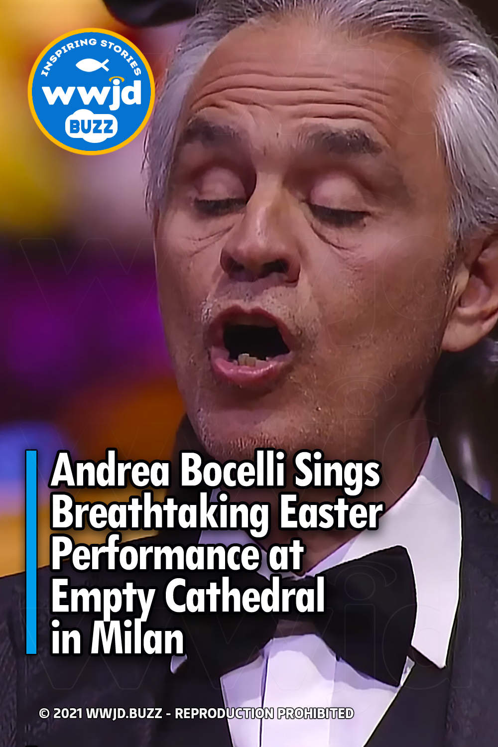Andrea Bocelli Sings Breathtaking Easter Performance at Empty Cathedral in Milan