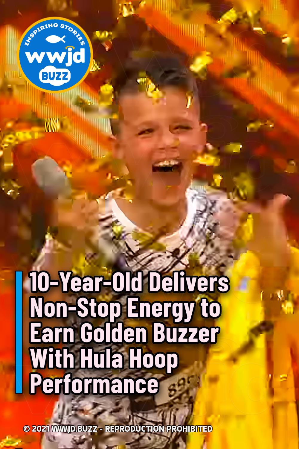 10-Year-Old Delivers Non-Stop Energy to Earn Golden Buzzer With Hula Hoop Performance