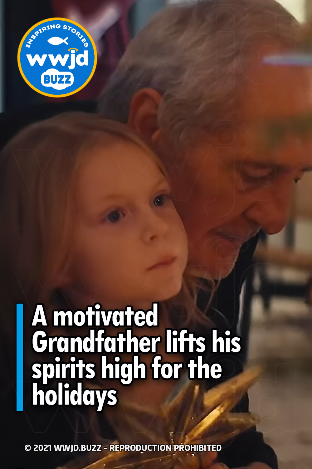 A motivated Grandfather lifts his spirits high for the holidays