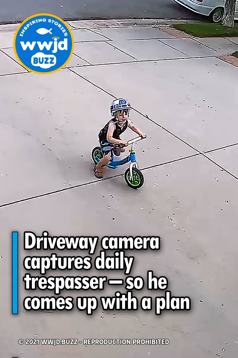 Driveway camera captures daily trespasser – so he comes up with a plan
