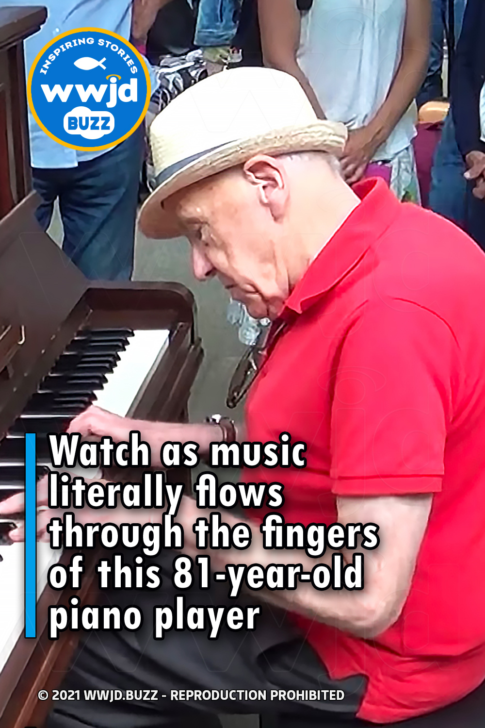 Watch as music literally flows through the fingers of this 81-year-old piano player
