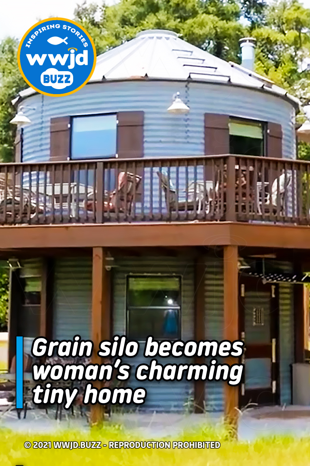 Grain silo becomes woman’s charming tiny home