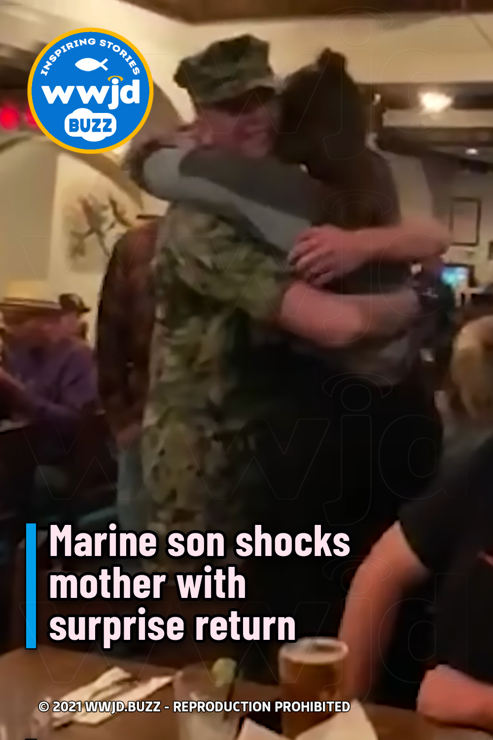 Marine son shocks mother with surprise return