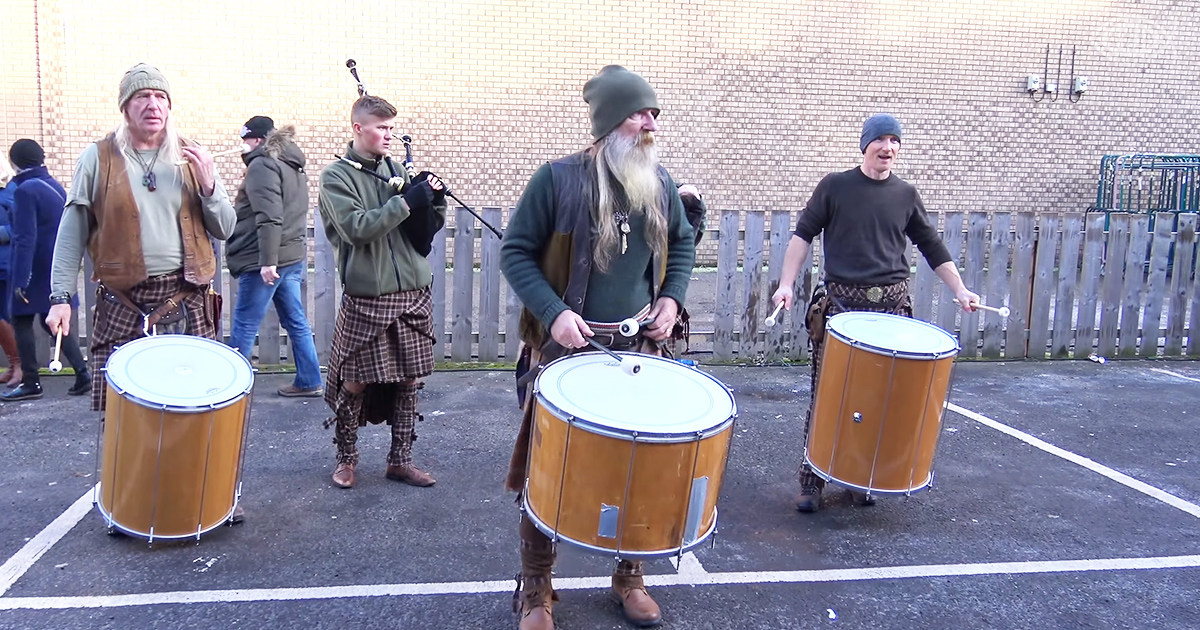 Tribal Scottish band battle song