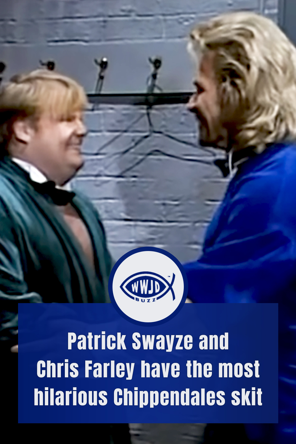 Patrick Swayze and Chris Farley have the most hilarious Chippendales skit