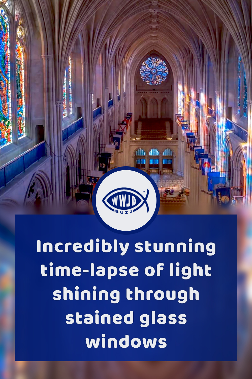 Incredibly stunning time-lapse of light shining through stained glass windows