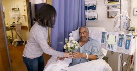 Doctor makes bouquets for lonely patients