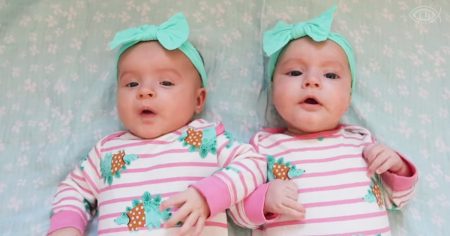 3-month-old twin girls