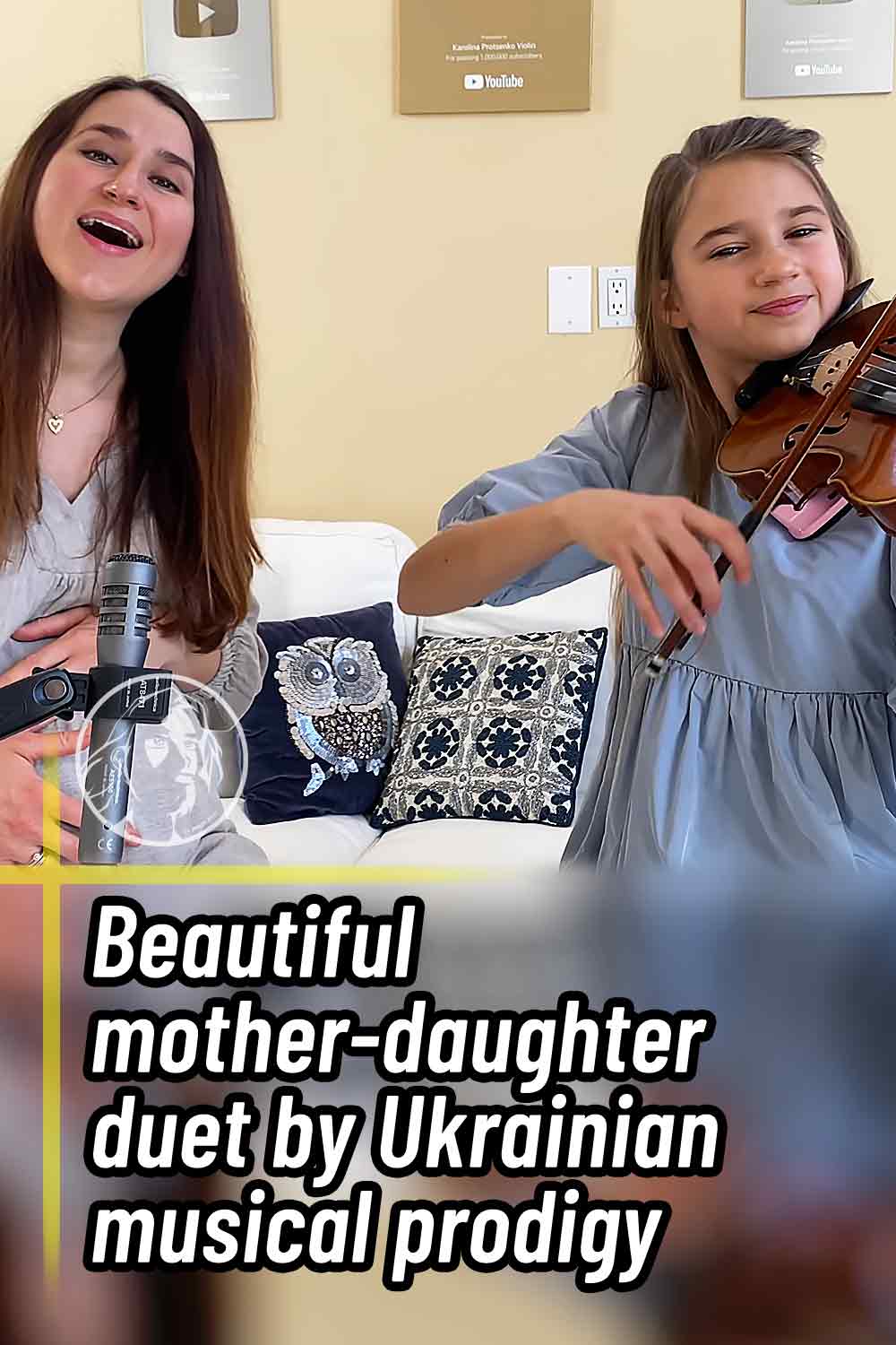Beautiful mother-daughter duet by Ukrainian musical prodigy