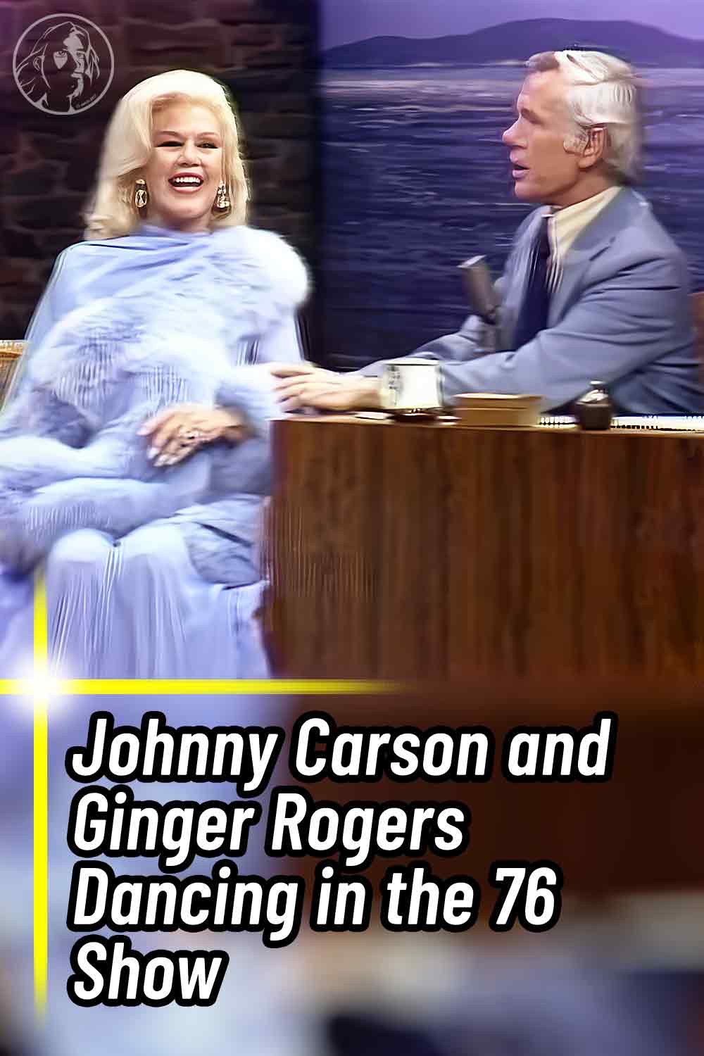 Johnny Carson and Ginger Rogers Dancing in the 76 Show
