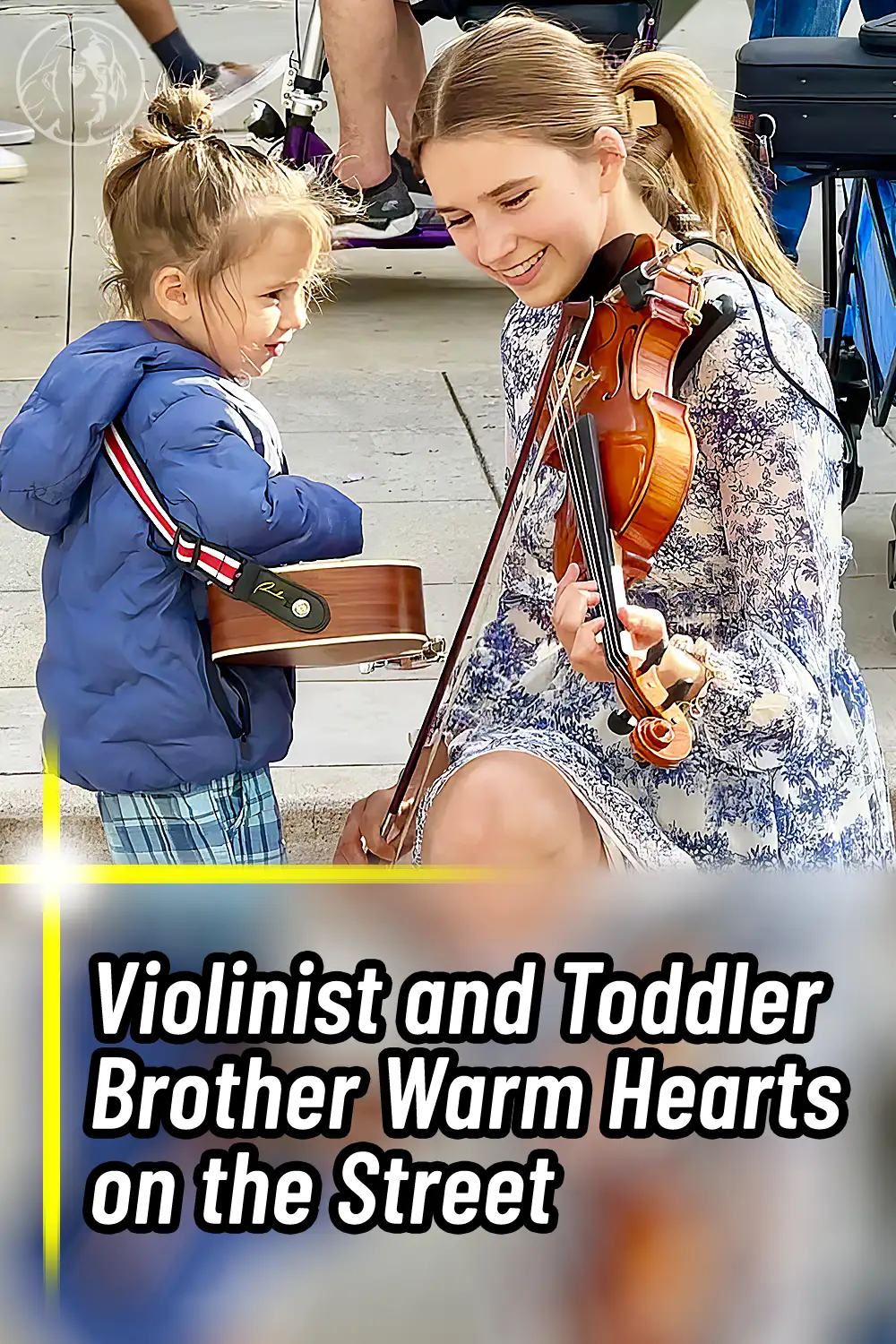 Violinist and Toddler Brother Warm Hearts on the Street
