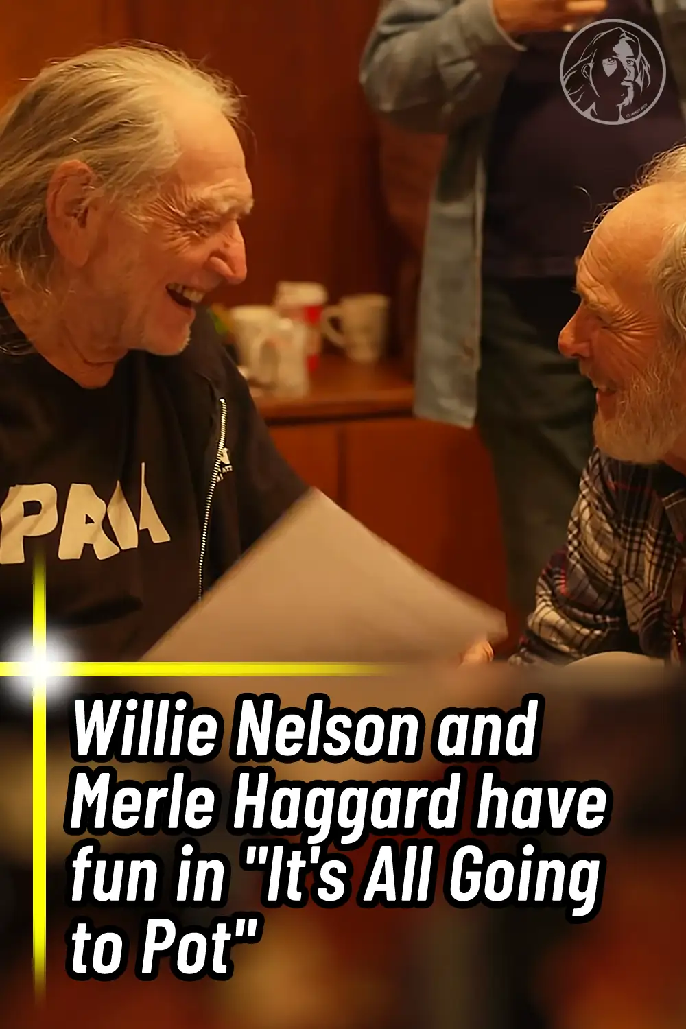 Willie Nelson and Merle Haggard have fun in \
